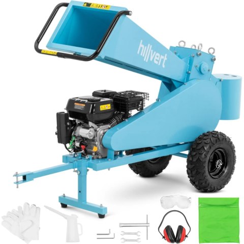 Rozdrabniacz rębak spalinowy do gałęzi krzewów śr. 7 cm 7 KM Hillvert