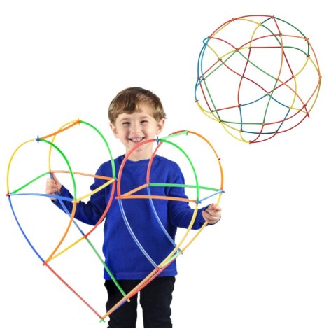 Klocki Konstrukcyjne Słomki Straws 3D 4D W Kuferku Kolorowe 1000 el. LEAN Toys