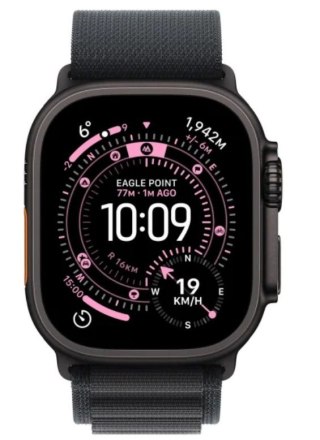 Watch Ultra 3 GPS + Cellular, koperta 49 mm z tytanu w kolorze czarnym, opaska Alpine w kolorze czarnym - rozmiar M Apple