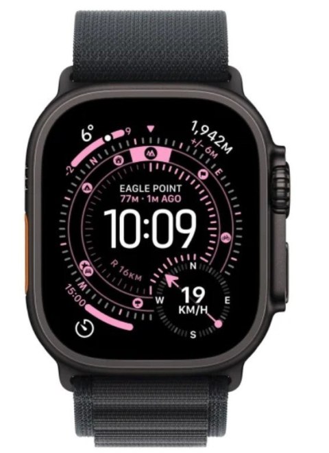 Watch Ultra 3 GPS + Cellular, koperta 49 mm z tytanu w kolorze czarnym, opaska Alpine w kolorze czarnym - rozmiar M Apple