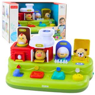 Zabawka Interaktywna Edukacyjna Dla Malucha Wyskakujące Zwierzęta Farma LEAN Toys