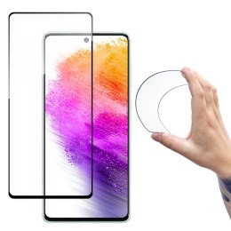Folia szklana szkło hartowane z ramką Samsung Galaxy A73 Full Cover Flexi Nano przezroczysty WOZINSKY