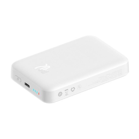 Mini powerbank 10000mAh z ładowaniem indukcyjnym MagSafe PD 20W biały BASEUS