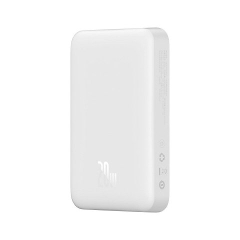 Mini powerbank 10000mAh z ładowaniem indukcyjnym MagSafe PD 20W biały BASEUS