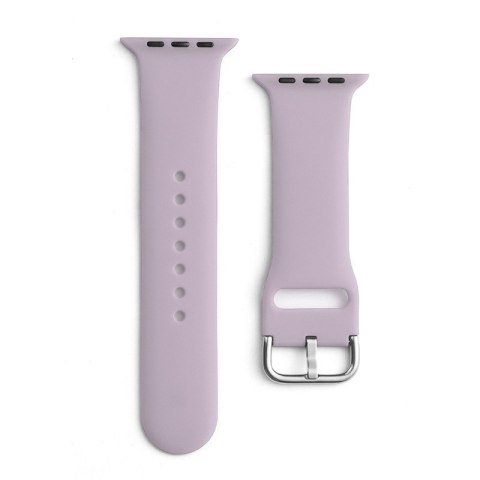 Silikonowy pasek do zegarka Apple Watch 2-9/SE 38/40/41mm Silicone Strap APS fioletowy HURTEL