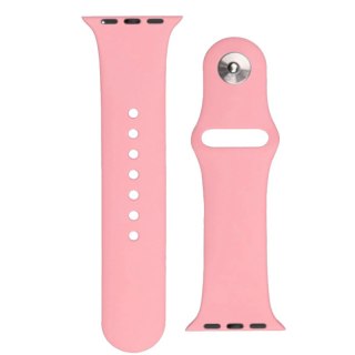 Silikonowy pasek do zegarka Apple Watch 2-9/SE 38/40/41mm Silicone Strap APS różowy HURTEL