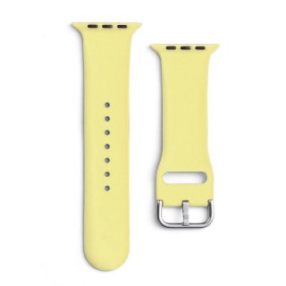 Silikonowy pasek do zegarka Apple Watch Ultra 2-9/SE 42/44/45/49mm Silicone Strap APS żółty HURTEL