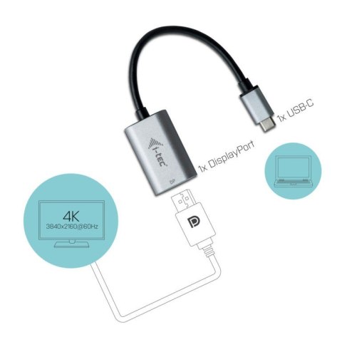 Adapter USB-C 3.1 Display Port 60 Hz Metal I-tec
