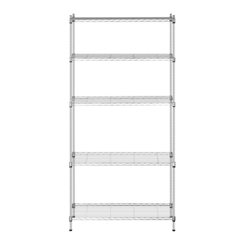 Regał magazynowy druciany ażurowy kolor szary 180x90x35cm do 150kg Royal Catering