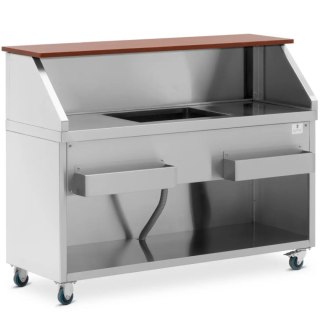 Stacja barmańska barowa z komorą na lód i półkami na butelki 150 cm Royal Catering