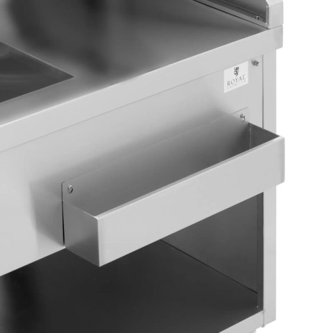 Stacja barmańska barowa z komorą na lód i półkami na butelki 150 cm Royal Catering