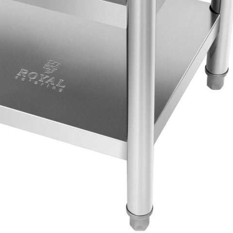 Stół blat roboczy centralny stalowy 2 półki 180 x 60 cm Royal Catering
