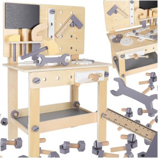 Warsztat z narzędziami drewniany na stoliku zestaw majsterkowicza Kik Sp. z o. o. Sp. k.