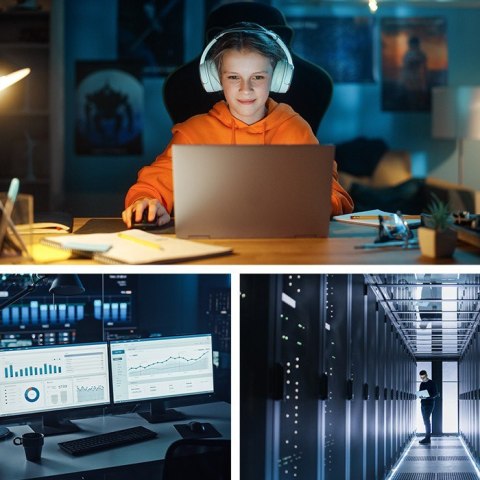 Zasilacz awaryjny UPS, on-line, czysta fala sinusoidalna, 10kVA, 8kW, LCD USB Qoltec