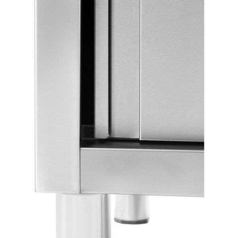 Zlew basen gastronomiczny jednokomorowy z szafką z drzwiami przesuwnymi prawy 100 x 60 x 94 cm Royal Catering