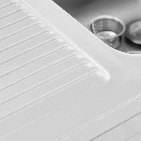 Zlew basen gastronomiczny jednokomorowy z szafką z drzwiami przesuwnymi prawy 100 x 60 x 94 cm Royal Catering