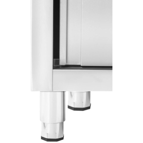 Zlew basen gastronomiczny jednokomorowy z szafką z drzwiami przesuwnymi prawy 100 x 60 x 94 cm Royal Catering