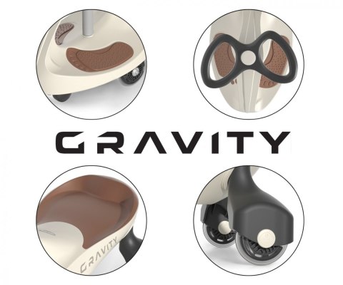 Jeździk Grawitacyjny Gravity beżowo-brązowy Milly Mally