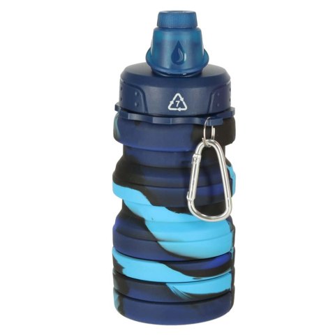 Butelka na wodę bidon silikonowy składany z uchwytem BPA FREE 500ml niebieski Kik Sp. z o. o. Sp. k.