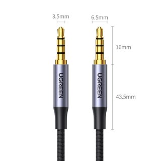 Kabel przewód audio mini jack 3.5mm - mini jack 3.5mm 1m - szary UGREEN