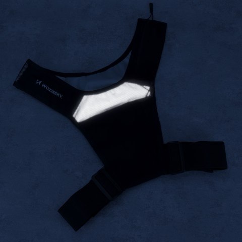 Kamizelka odblaskowa do biegania z kieszeniami - czarna WOZINSKY