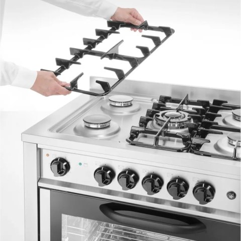 Kuchnia gazowa 5 palników z piekarnikiem konwekcyjnym - Hendi 225707 Hendi