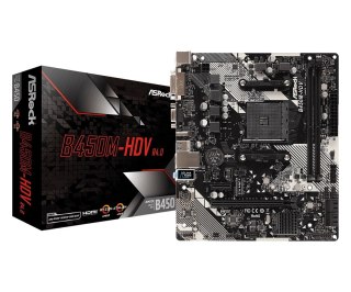 Płyta główna B450M-HDV R4.0 AM4 2DDR4 VGA/DVI/HDMI/M.2 uATX ASRock