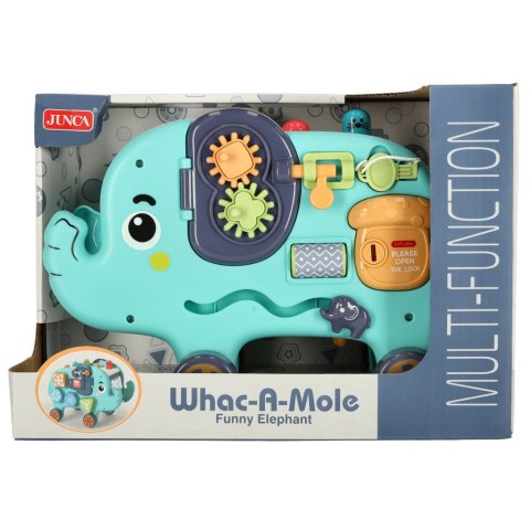 Słonik tablica manipulacyjna montessori wbijak sorter klocki młotek 26cm Kik Sp. z o. o. Sp. k.