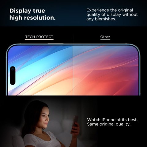 Szkło hartowane na iPhone 16 Pro Max z ramką instalacyjną Quick Set+ - 2 szt. Tech-Protect