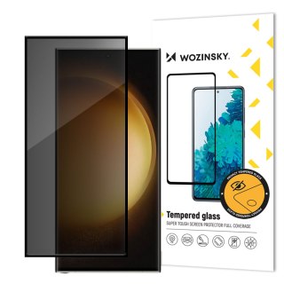Szkło hartowane prywatyzujące na Samsung Galaxy S24 Ultra z filtrem anti-spy Privacy Glass WOZINSKY