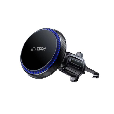 Uchwyt samochodowy z ładowarką indukcyjną MagSafe 15W na kratkę nawiewu - czarny Tech-Protect