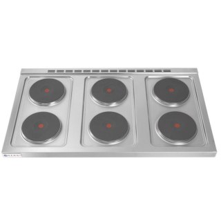 Kuchnia elektryczna wolnostojąca na podstawie stalowej 6 x 2.6kW szer. 120cm Hendi