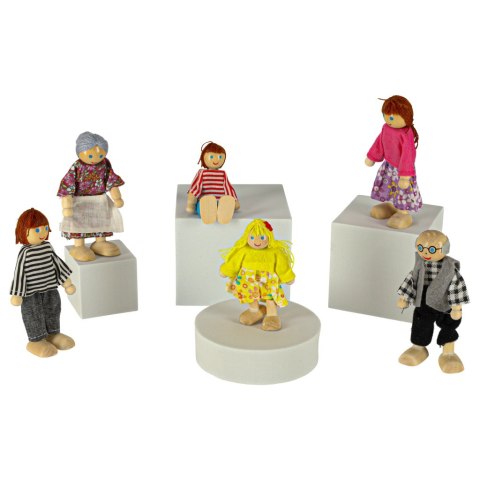 Lalki do domku dla lalek lalka drewniane laleczki rodzinka 6el. Kik Sp. z o. o. Sp. k.