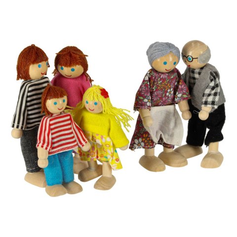 Lalki do domku dla lalek lalka drewniane laleczki rodzinka 6el. Kik Sp. z o. o. Sp. k.