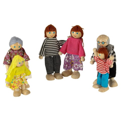 Lalki do domku dla lalek lalka drewniane laleczki rodzinka 6el. Kik Sp. z o. o. Sp. k.