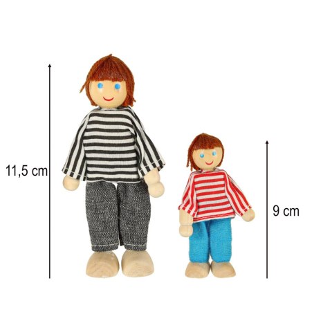 Lalki do domku dla lalek lalka drewniane laleczki rodzinka 6el. Kik Sp. z o. o. Sp. k.