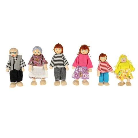 Lalki do domku dla lalek lalka drewniane laleczki rodzinka 6el. Kik Sp. z o. o. Sp. k.