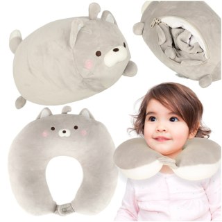 Poduszka podróżna 2w1 rogal pod kark do samolotu samochodu maskotka kot Kik Sp. z o. o. Sp. k.