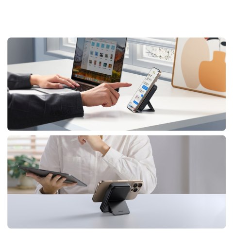 Powerbank 10000mAh 22.5W Qi2 JR-PBM11 MagSafe z podstawką - czarny JOYROOM