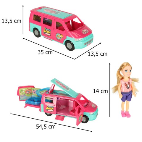 Samochód dla lalek kempingowy kamper akcesoria lalka basen Kik Sp. z o. o. Sp. k.