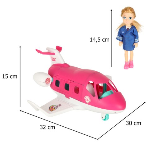Samolot dla lalek rozkładany stewardessa akcesoria Kik Sp. z o. o. Sp. k.