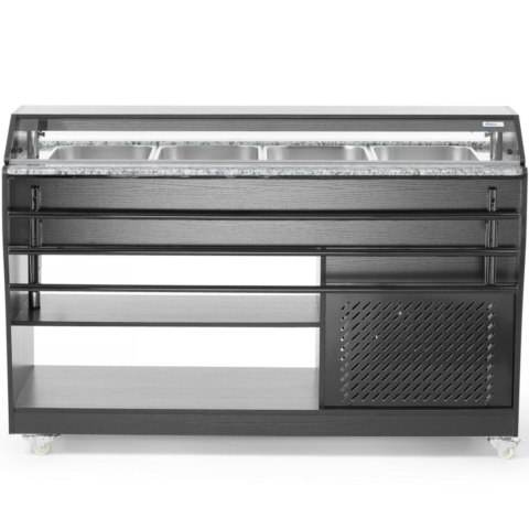 Bufet bar stół chłodniczy sałatkowy z oświetleniem daszkiem 4 pojemniki GN 1/1 2-10C 170 W ARKTIC