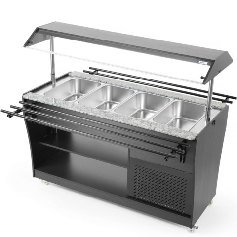 Bufet bar stół chłodniczy sałatkowy z oświetleniem daszkiem 4 pojemniki GN 1/1 2-10C 170 W ARKTIC