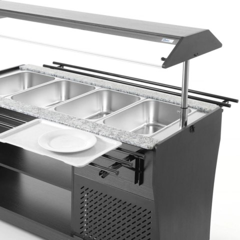 Bufet bar stół chłodniczy sałatkowy z oświetleniem daszkiem 4 pojemniki GN 1/1 2-10C 170 W ARKTIC