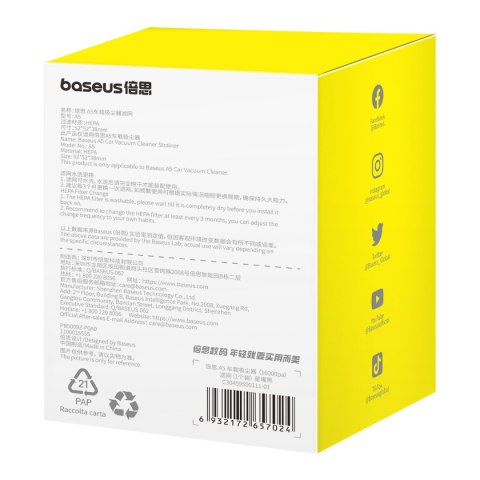 Filtr HEPA do odkurzacza Baseus A5 C30459500111-01 BASEUS