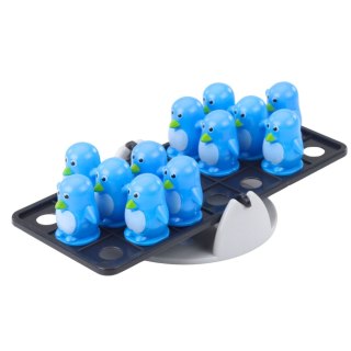 Gra Zręcznościowa Edukacyjna Dla Dzieci Balansujące Pingwiny Niebieskie LEAN TOYS