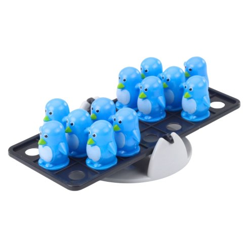 Gra Zręcznościowa Edukacyjna Dla Dzieci Balansujące Pingwiny Niebieskie LEAN TOYS