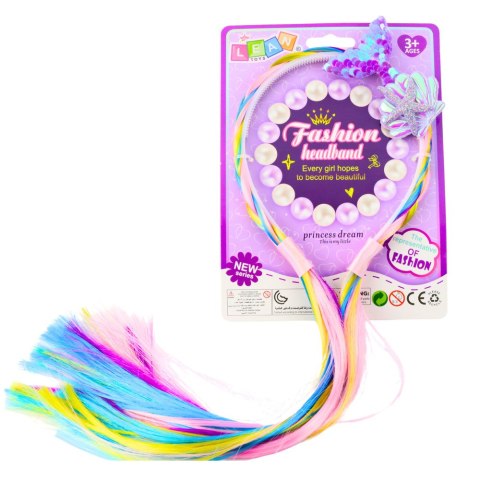 Opaska Z Włosami Do Plecenia Warkoczy Kolorowe Syreni Ogon LEAN TOYS
