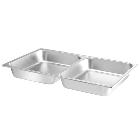 Pojemnik stalowy do podgrzewacza do żywności GN1/1 - 2 KOMORY Hendi