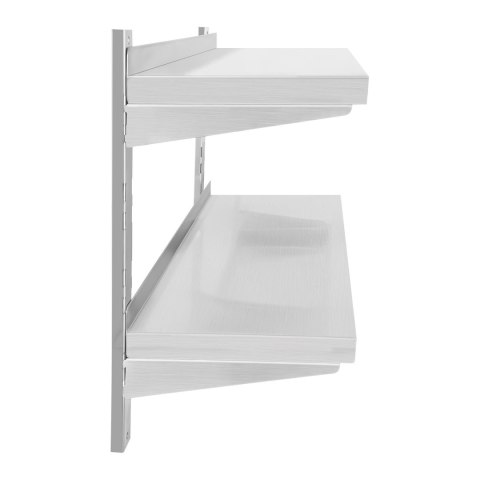 Półka ścienna stalowa wisząca podwójna z regulacją 80cm Royal Catering